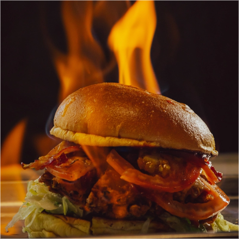 Spicy chicken burger